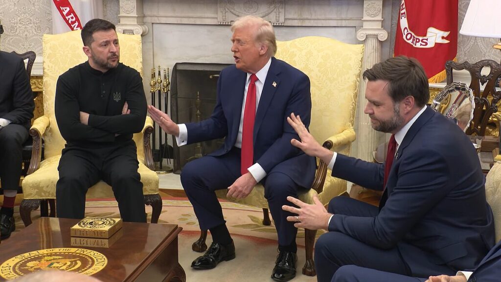 President Trump and Ukrainian President Zelenskyy Clash During Meeting in Oval Office, Feb. 28, 2025