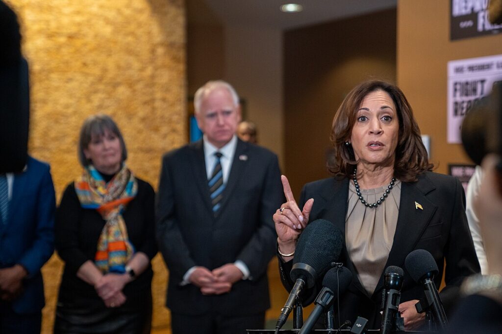 Tim Walz with Vice President Kamala Harris on her visit to Minnesota on March 14, 2024 - 16