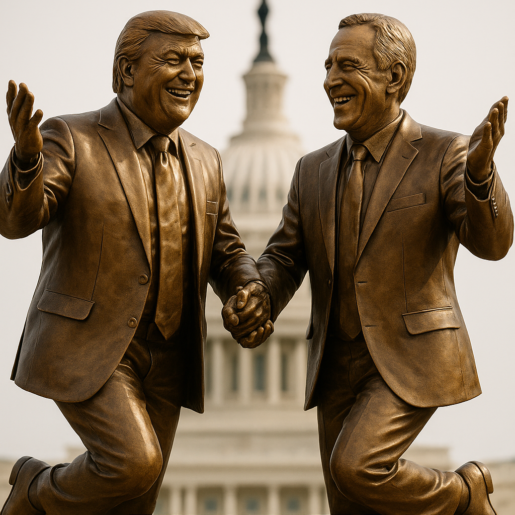 Park Police Yank 12-Foot Trump-Epstein Statue!
