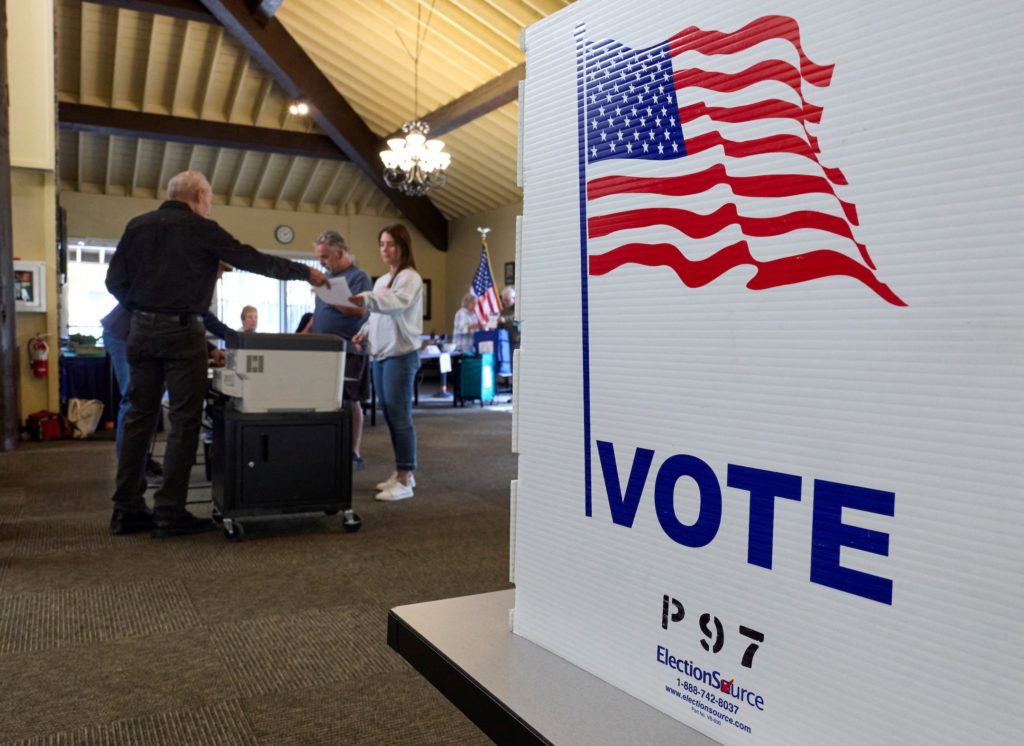 Voters cast ballots during California's Proposition 50 special election in El Dorado Hills, Calif., Nov. 4, 2025. Photo by Fred Greaves/Reuters.