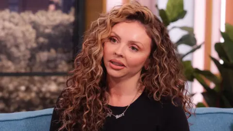 Jesy Nelson on ITV's This Morning discussing her twins' SMA diagnosis