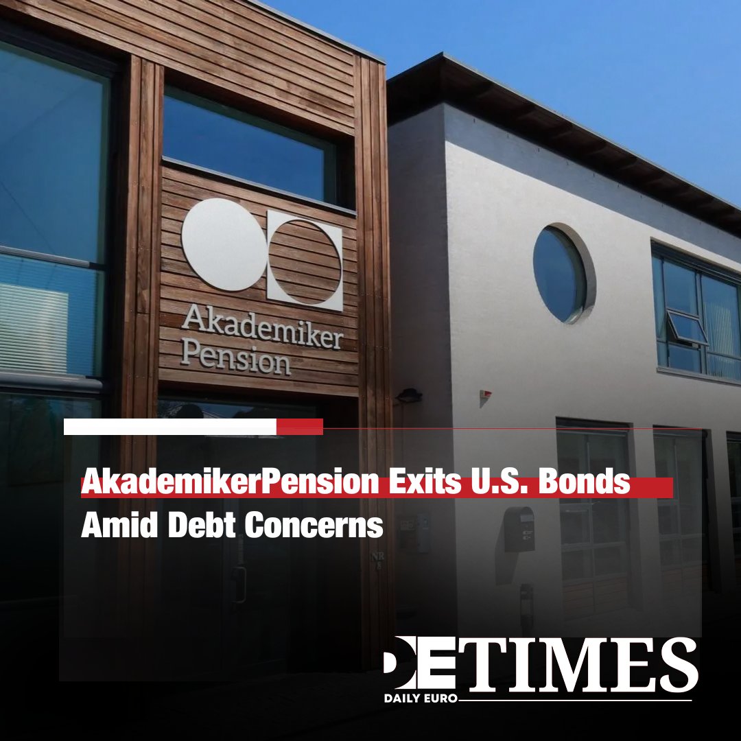 Graphic highlighting report that Denmark's AkademikerPension plans to sell $100 million in U.S. Treasuries.
