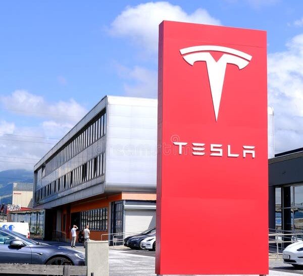 Photo shared on X showing Elon Musk on stage at the World Economic Forum in Davos, in conversation with BlackRock CEO Larry Fink.