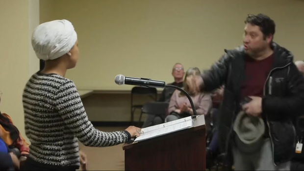 Rep. Ilhan Omar speaks during her Minneapolis town hall on Jan. 27, 2026.