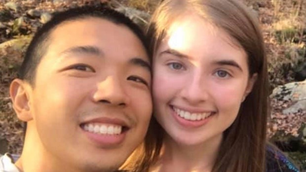 Kevin Jiang with his fiancee, Zion Perry