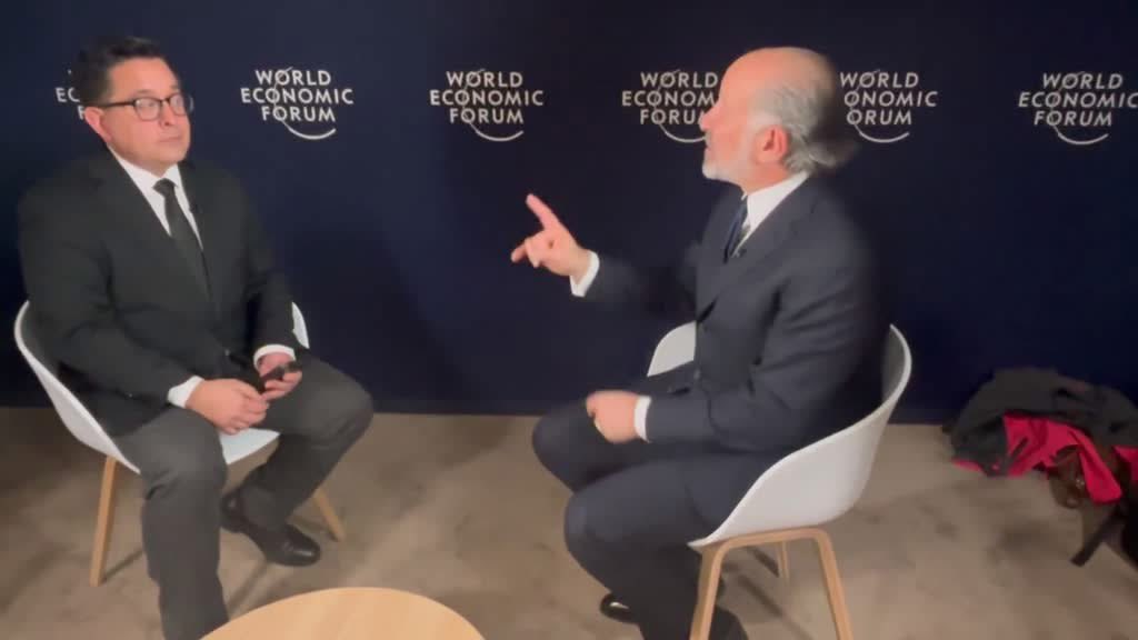 U.S. Commerce Secretary Howard Lutnick at the World Economic Forum in Davos, where he predicted 6% U.S. growth by late 2026.