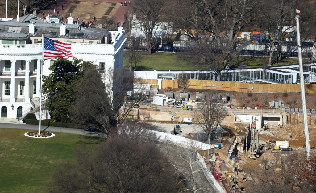 Construction of President Donald Trump's White House ballroom in Washington, D.C., Jan. 12, 2026. Photo by Kevin Lamarque/Reuters