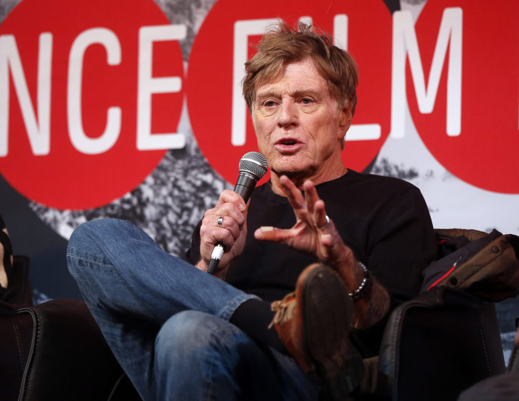 Robert Redford addresses the media at a Sundance Film Festival opening day news conference at the Egyptian Theatre in Park City, Utah, Jan. 16, 2014. Photo by Jim Urquhart/Reuters.