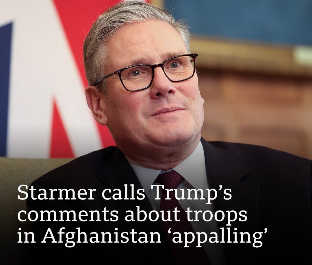 Starmer addresses media amid dispute with Trump over NATO allies' role in Afghanistan