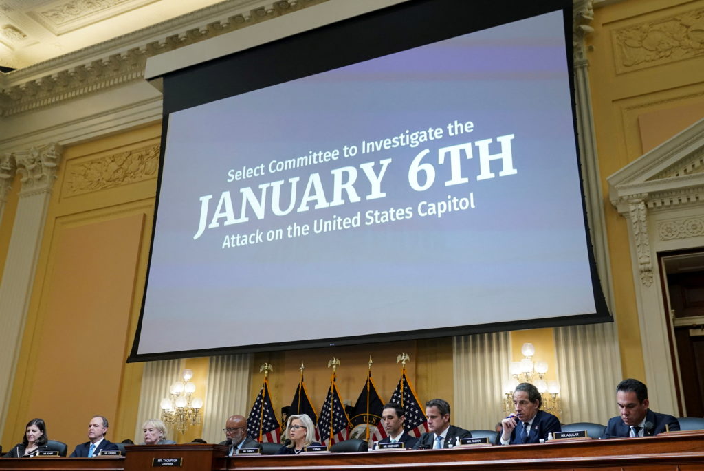 Police secure the U.S. Capitol during the Jan. 6 attack in Washington, D.C.