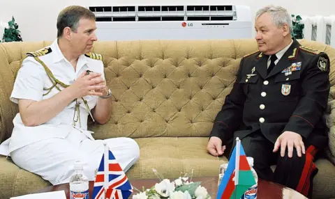Prince Andrew in Baku during a visit to Azerbaijan as UK trade envoy