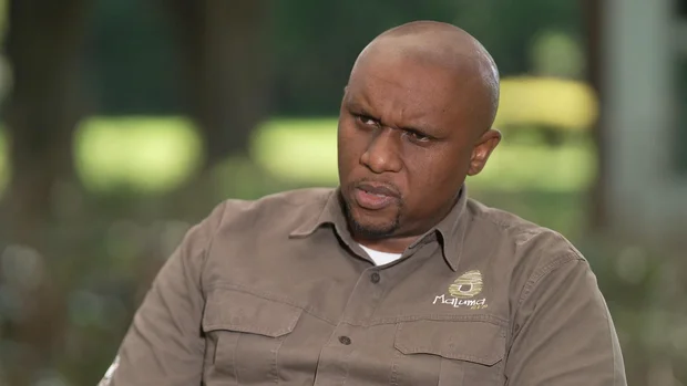 Nhlanhla Zuma speaks during a 60 Minutes interview.