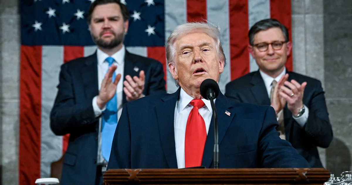 President Trump delivers the State of the Union address at the U.S. Capitol.