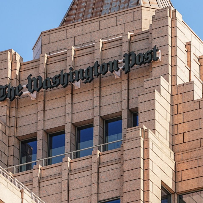 Left: The Washington Post headquarters, after the Post announced it was starting widespread layoffs in Washington, D.C., U.S., February 4, 2026. File photo by Aaron Schwartz/Reuters. - pbs